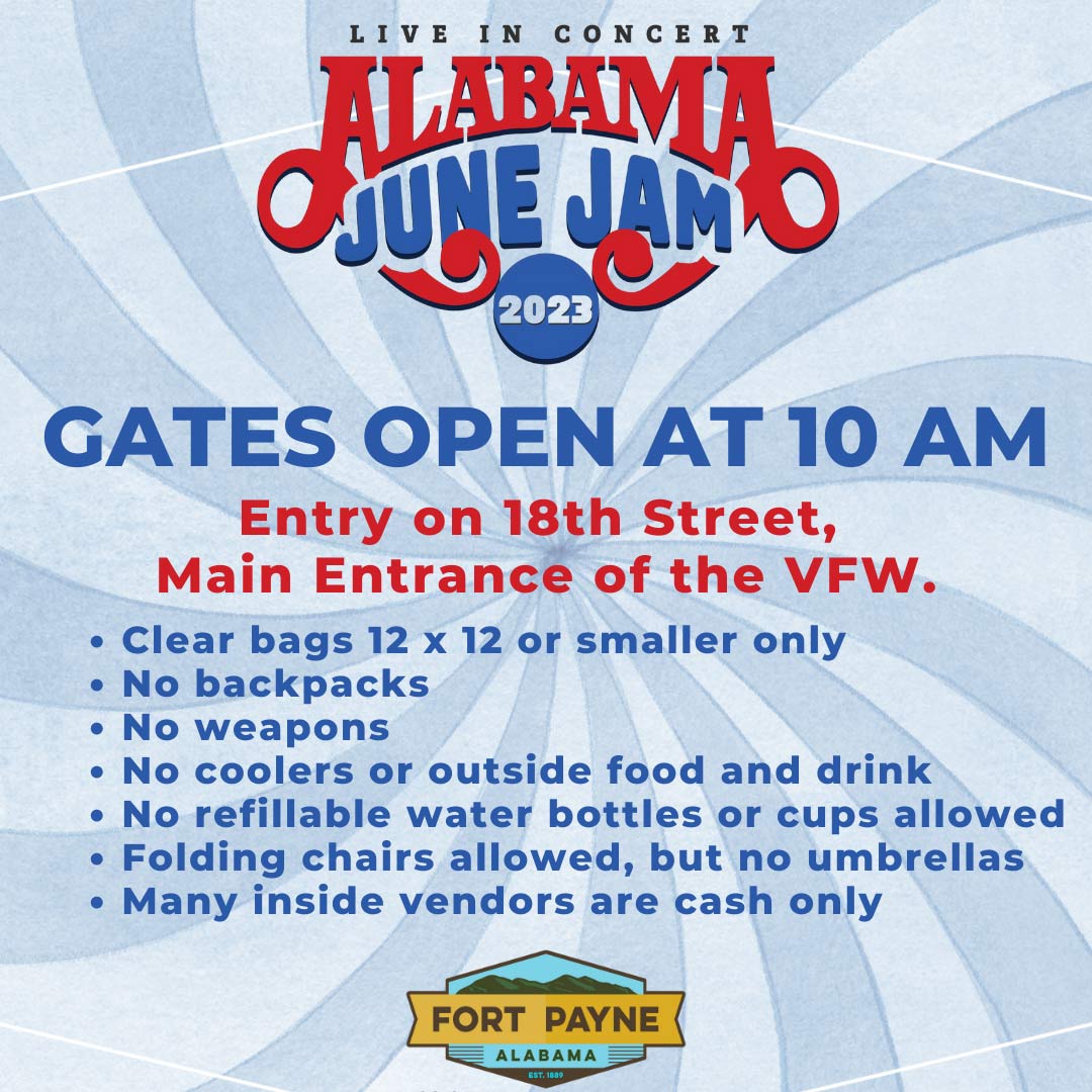 June Jam General Information The City of Fort Payne