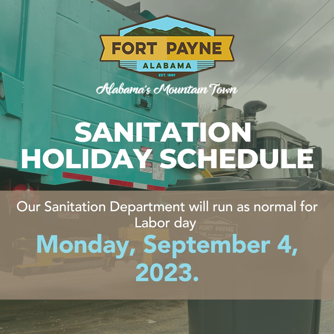 Labor Day Sanitation Schedule