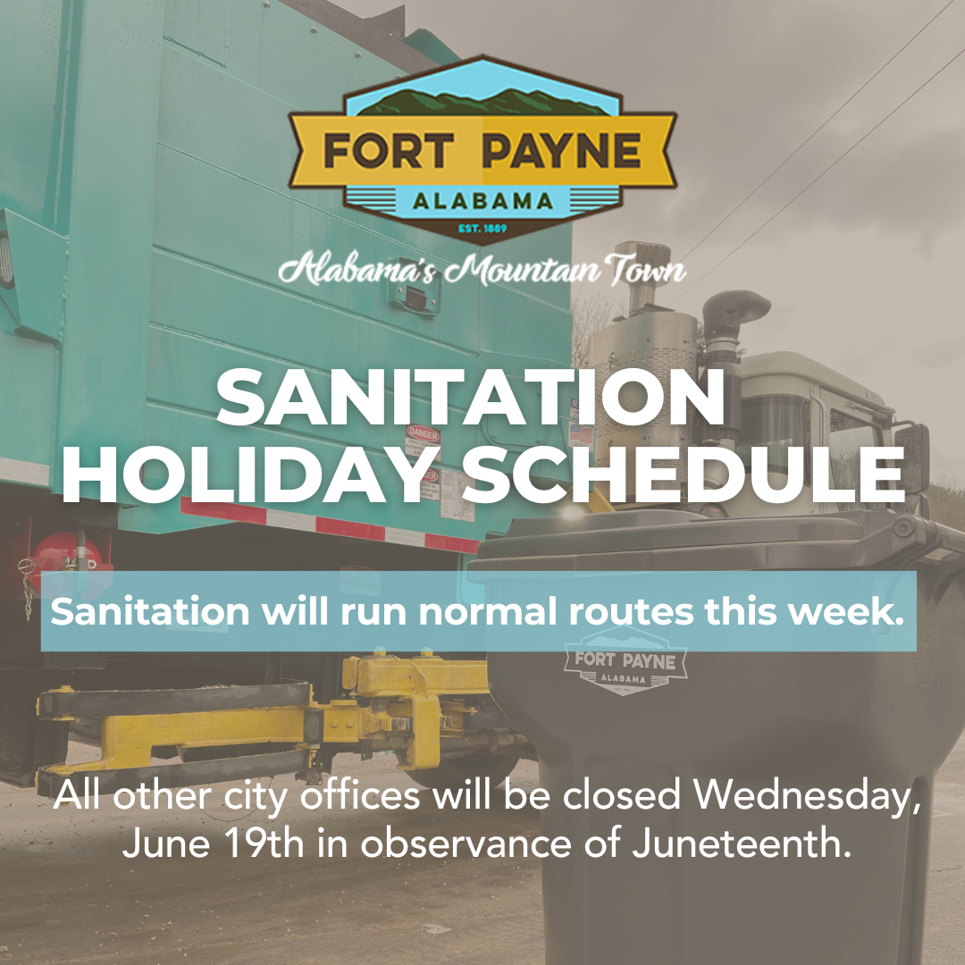 Holiday Sanitation Schedule